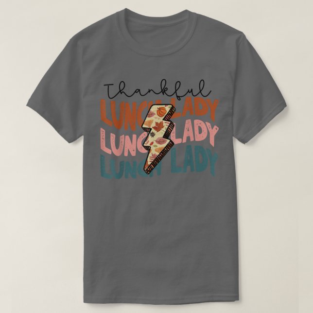Herbstsaison Zum Mittagessen: Lady Thanksgivin T-Shirt (Design vorne)