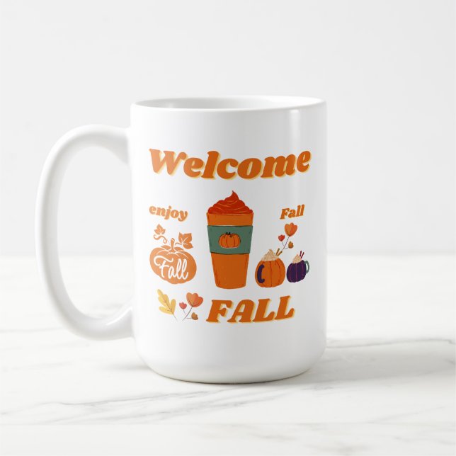 Herbstsaisongestaltung Kaffeetasse (Links)