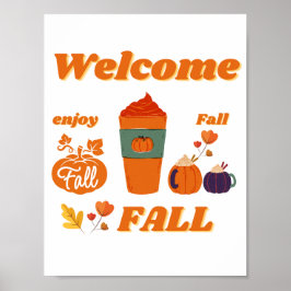 Herbstsaisongestaltung Poster