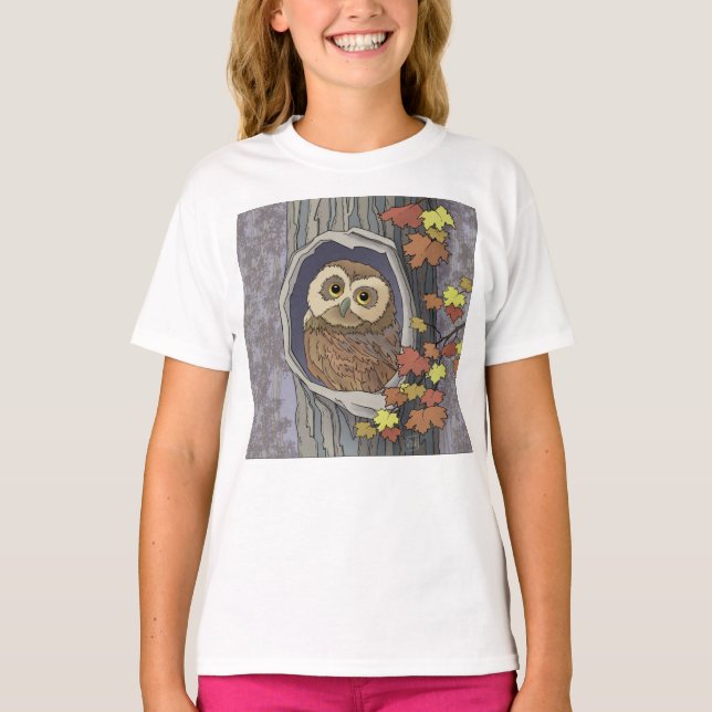 Herbstschale und Herbstfarben T - Shirt (Vorderseite)