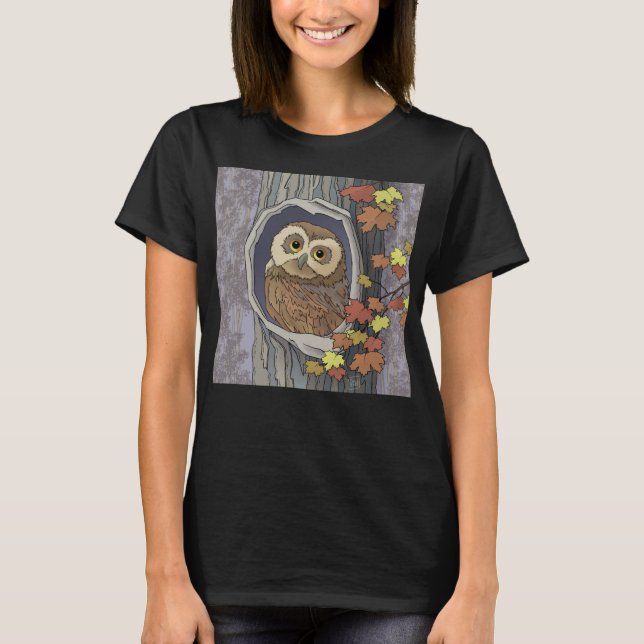 Herbstschale und Herbstfarben T - Shirt (Vorderseite)