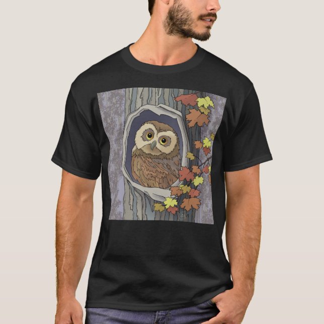 Herbstschale und Herbstfarben T - Shirt (Vorderseite)