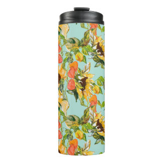 Herbstschlucker: Nahtloses Naturmuster Thermosbecher