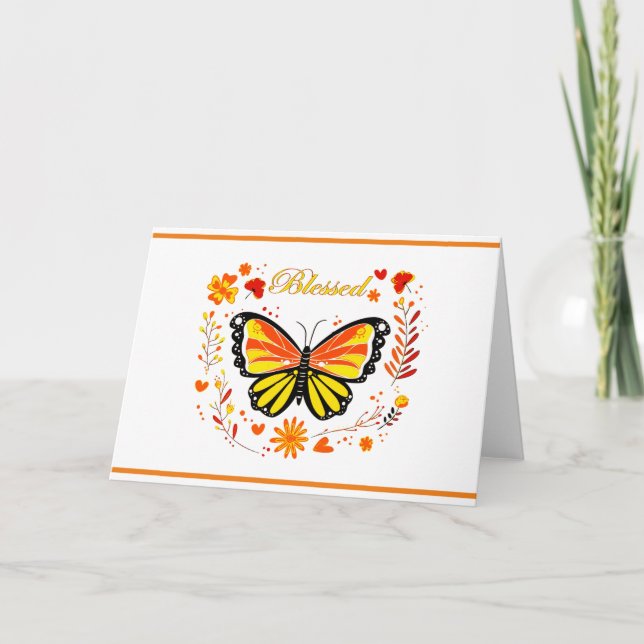 Herbstschmetterling Karte (Vorderseite)