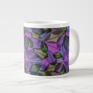 Herbstschnitt Lila Grün und Rosa Jumbo-Tasse