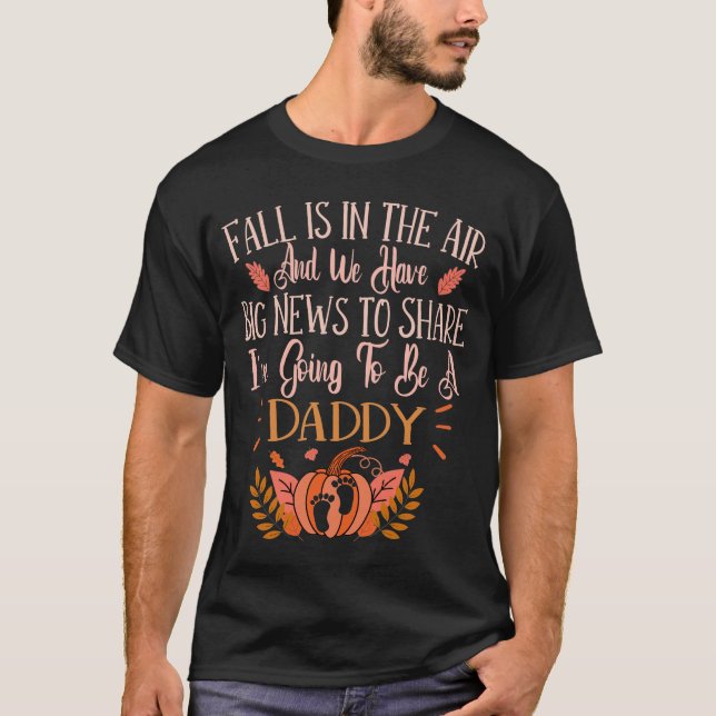 Herbstschwangerschaft: Papi-Herbst T-Shirt (Vorderseite)