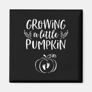 Herbstschwangerschaftsankündigung zu Halloween-Fra Magnet