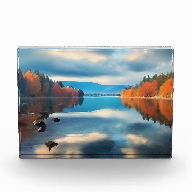 Herbstsee Fotoblock (Vorderseite)