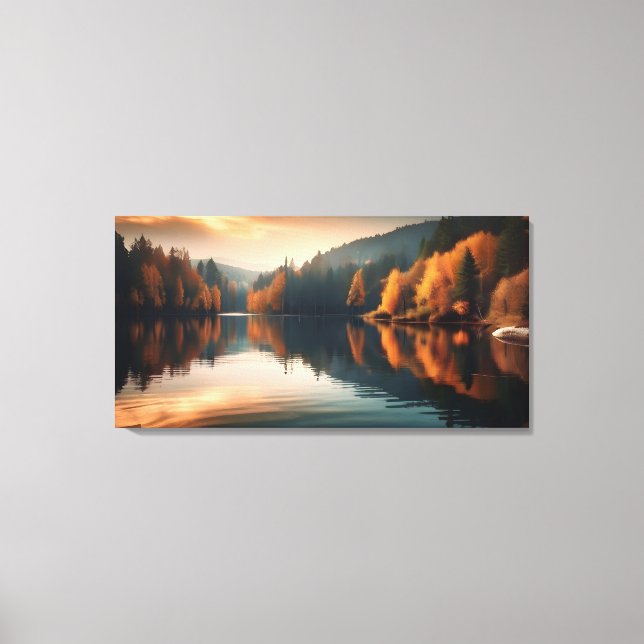 Herbstsee Leinwanddruck (Vorderseite)