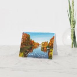 Herbstsee mit eigenem Text Karte