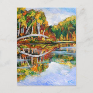 Herbstsee Postkarte