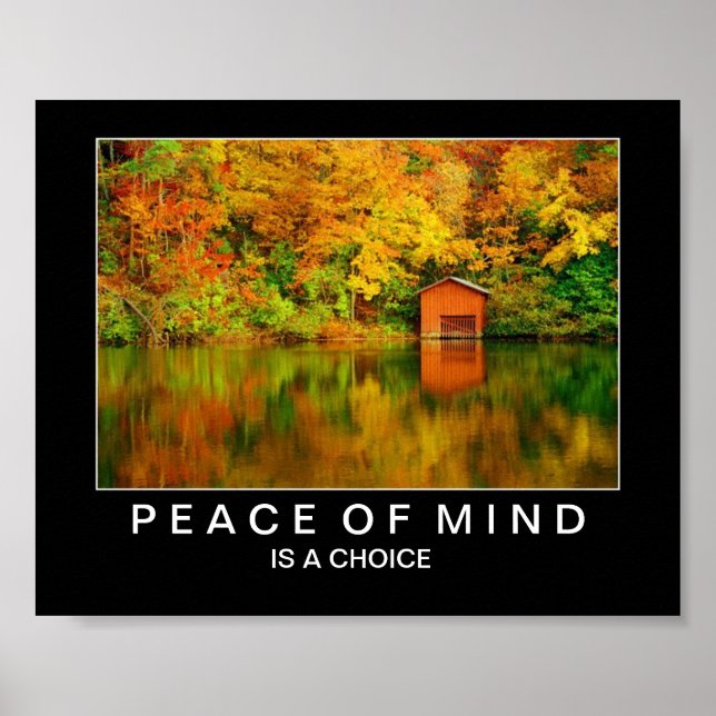 Herbstsee Reflections: Peace of Mind Poster (Vorne)