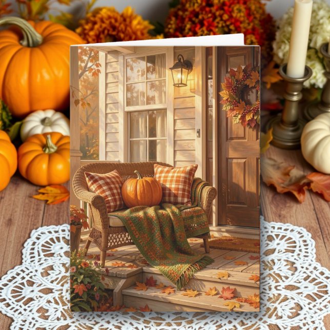 Herbstsegen | Herbstliche Veranda Karte (Von Creator hochgeladen)