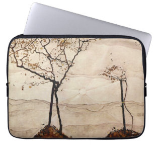 Herbstsonne und Bäume von Egon Schiele, Vintage Ku Laptopschutzhülle