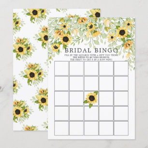 Herbstsonnenblume BINGO Brautparty Game Einladung