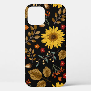 Herbstsonnenblumen: Ahorn Schwarz Hintergrund Case-Mate iPhone Hülle