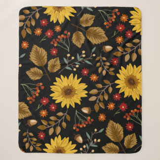 Herbstsonnenblumen: Ahornschwarzer Hintergrund Sherpadecke