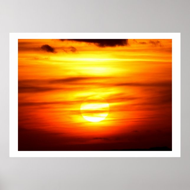 Herbstsonnenuntergang Jersey Poster (Vorne)