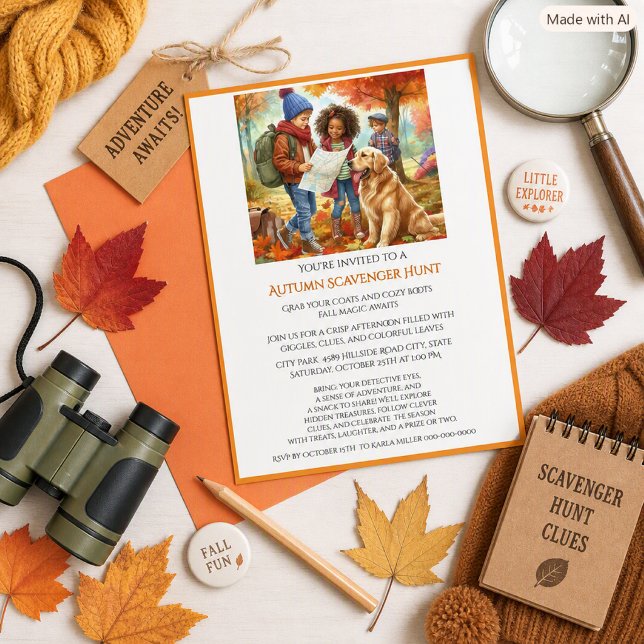 Herbstspazierenjagd für Kinder Flyer (Von Creator hochgeladen)
