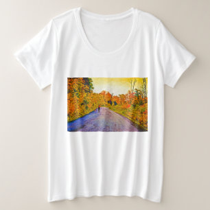 Herbstspaziergang Große Größe T-Shirt