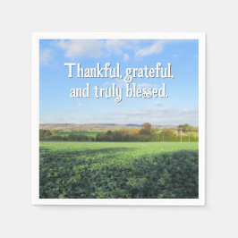 Herbstspaziergang im Land - Erntedank Serviette