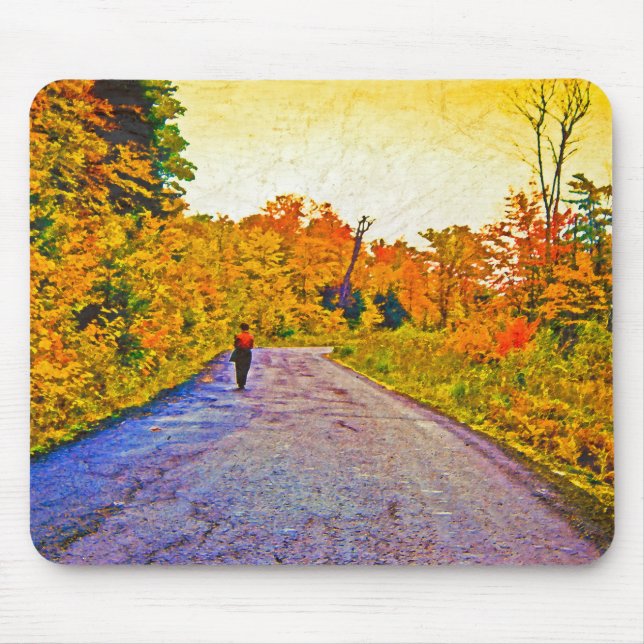 Herbstspaziergang Mousepad (Vorne)