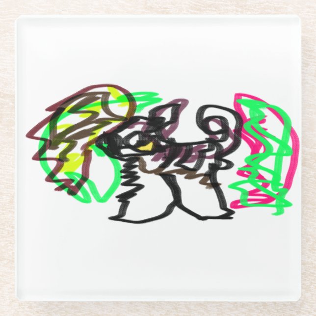 Herbstspiel Glasuntersetzer (Vorderseite)