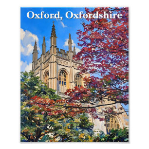 Herbstspiele - Oxford Kathedrale im Herbst Fotodruck