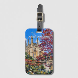 Herbstspiele - Oxford Kathedrale im Herbst Gepäckanhänger
