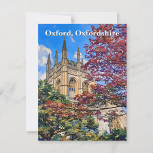 Herbstspiele - Oxford Kathedrale im Herbst Postkarte
