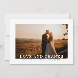 Herbstsprig Liebe und Dank Hochzeit Dankeskarte