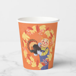 Herbstspur und Türkei Pappbecher