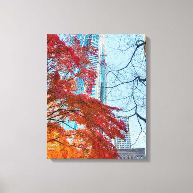 Herbststadt Leinwanddruck (Vorderseite)
