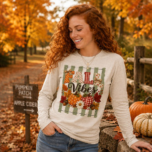 Herbststimmung-Design auf einem gestreiften Hinter Tri-Blend Shirt