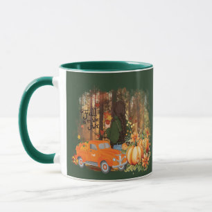 Herbststimmung, Ein Auto beladen mit Kürbis Tasse