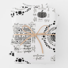 Herbststimmung Geschenkpapier Set
