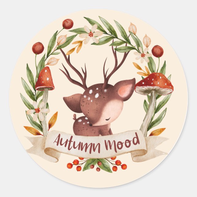 Herbststimmung Halloween Runder Aufkleber (Vorderseite)