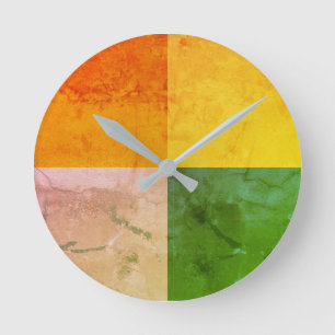 Herbststörung COOL Rustikal Runde Wanduhr