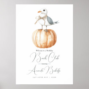Herbststrandklub-Willkommensschild - Coastal Chic  Poster