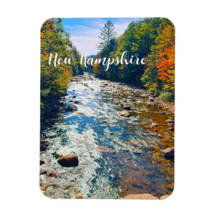 Herbststraße in New Hampshire River Magnet