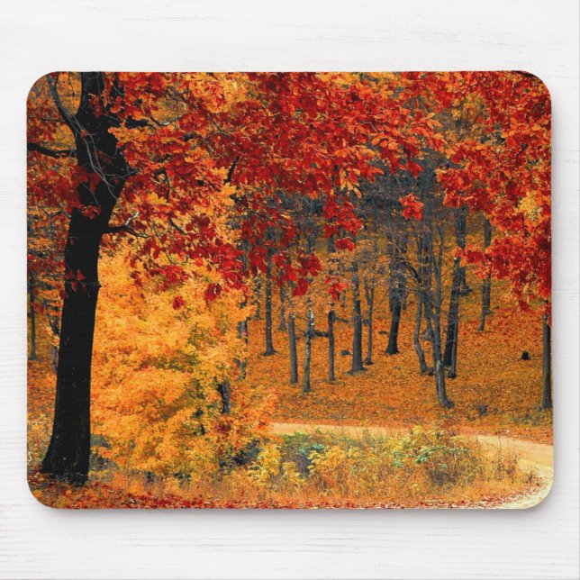 Herbststraße Mousepad (Vorne)