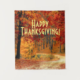 Herbststraße Wandteppich