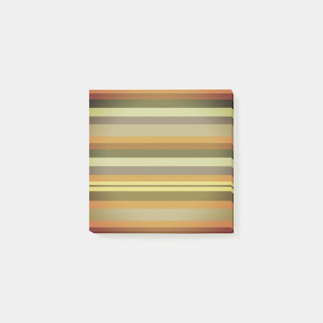 Herbststreifen - Kunst Post-it Klebezettel (Vorderseite)