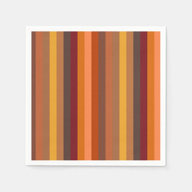 Herbststreifen Serviette (Vorderseite)