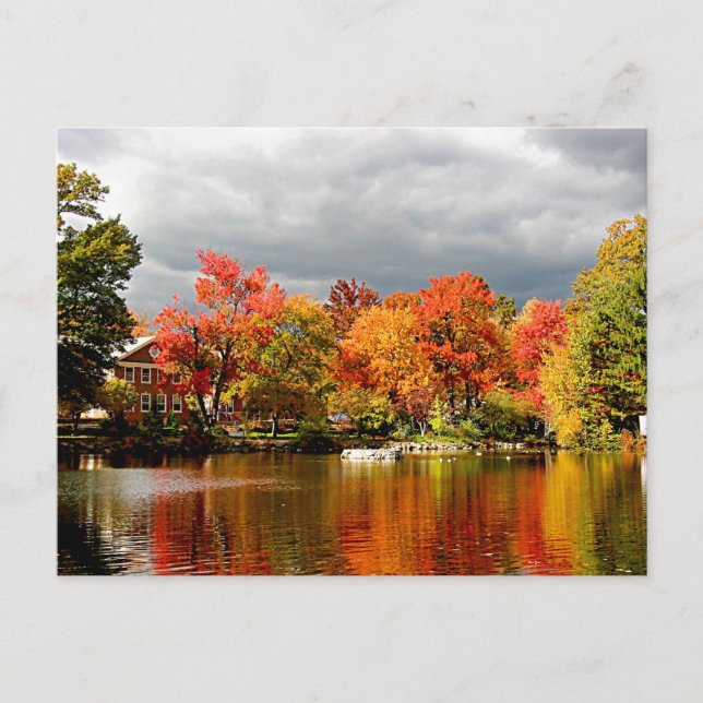 Herbststurm kommt postkarte (Vorderseite)