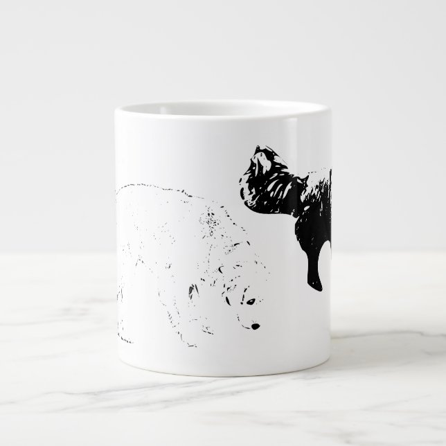 Herbstsumpf, zwei Hunde Jumbo-Tasse (Vorderseite)