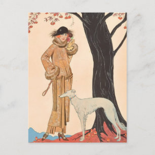 Herbstsymfonie von George Barbier Postkarte