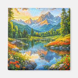 Herbstsymphonie. Blumenharmonie der Natur. Magnet