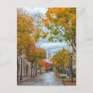 Herbstszene auf dem Campus der Stanford University Postkarte