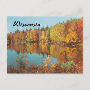 Herbstszene im Vintage-Stil Postkarte